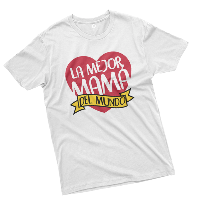 PLAYERA BLA MEJOR MAMÁ DEL MUNDO