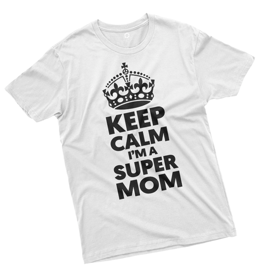 PLAYERA KEEEP CALM SUPER MOM