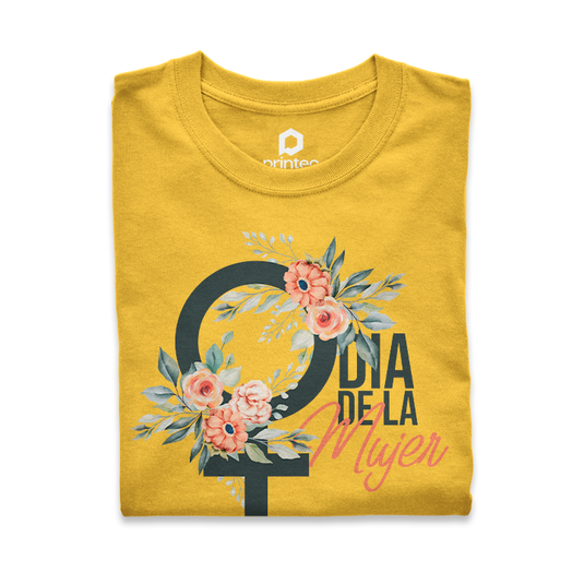 PLAYERA DÍA DE LA MUJER -  SÍMBOLO FLORES