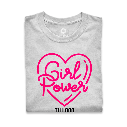 PLAYERA DÍA DE LA MUJER -  GIRL POWER CORAZÓN