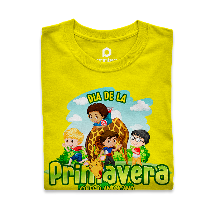 PLAYERA PRIMAVERA - NIÑOS CON JIRAFA