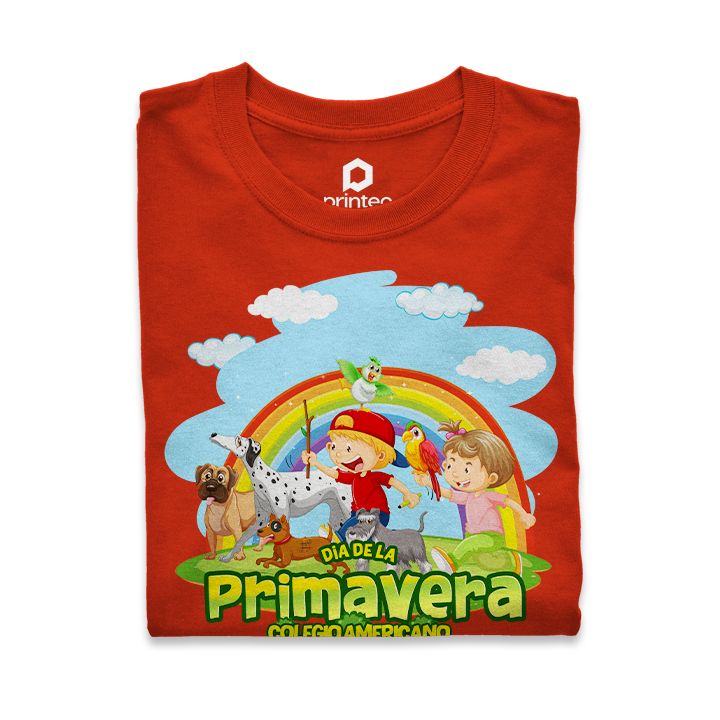 PLAYERA PRIMAVERA NIÑOS CON ANIMALES