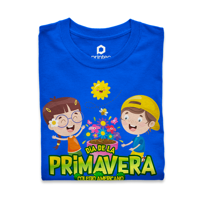 PLAYERA PRIMAVERA - NIÑOS CON PLANTAS